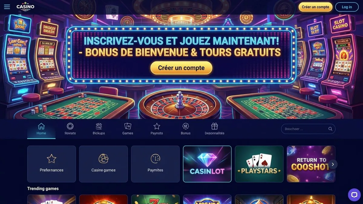 Inscription avec bonus